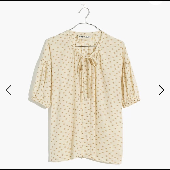 NWOT Caron Callahan Isola Top In Clipdot - Picture 5 of 8